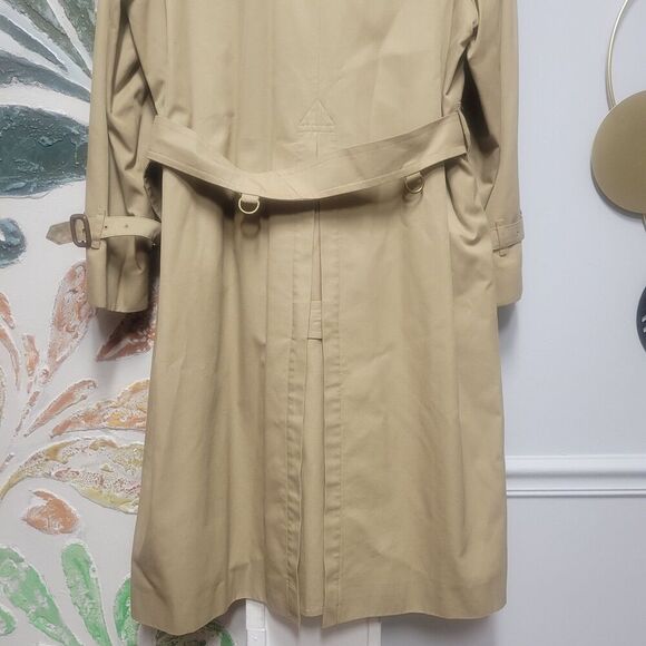 Vintage Chaps Ralph Lauren 42R Men Wool Lined Double Breasted Trench Coat - Picture 7 of 16
